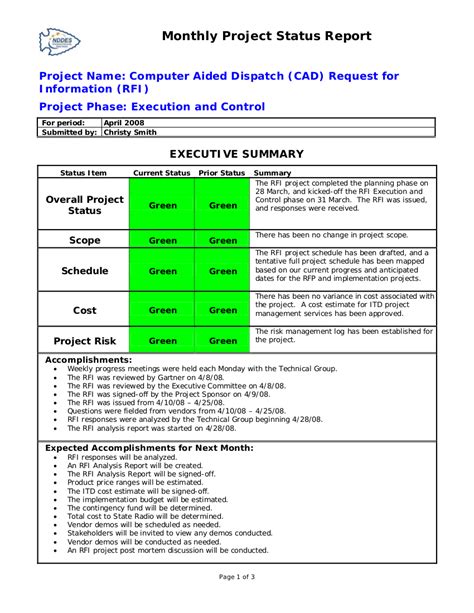 Example of Project Progress Report に対する画像結果
