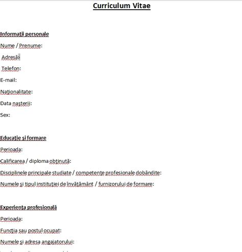 Toradh íomhá ar Descarca CV Simplu