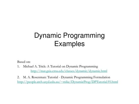 Image result for Dynamic Programming Solved Examples