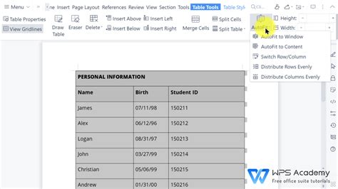Image result for Table Column Width Box