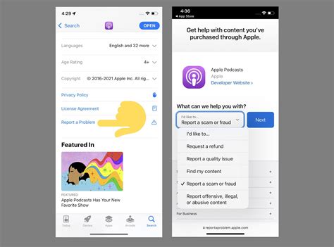 Report a Problem App Categories に対する画像結果