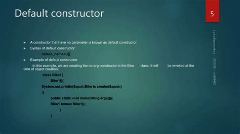 Toradh íomhá ar DEF of Constructor in Java