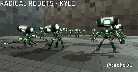 Toradh íomhá ar Robot Kyle 3D Model Unity