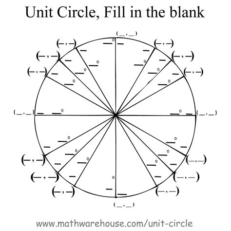 Image result for Unit Circle Fill In