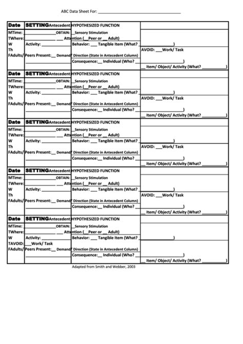 Résultat d’images pour ABC Data Form Printable