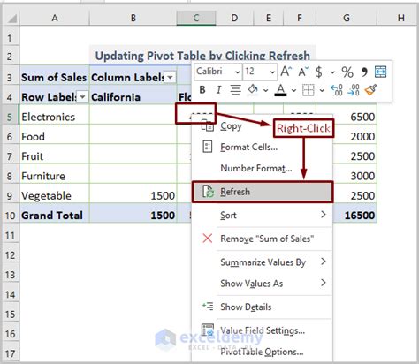 Image result for How to Make Existing PivotTable Update