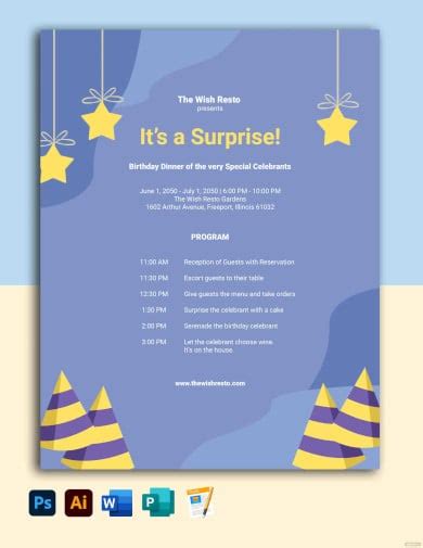 Image result for Program for Birthday Party