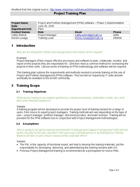 Image result for Training Project Plan Outline