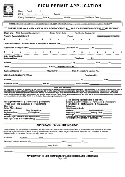 Sign Permit Application Form に対する画像結果