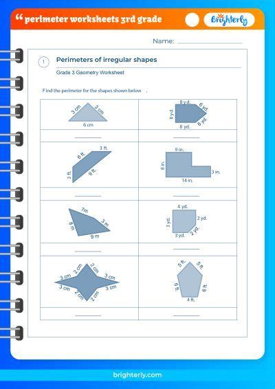 3rd Grade Math Perimeter Worksheets に対する画像結果