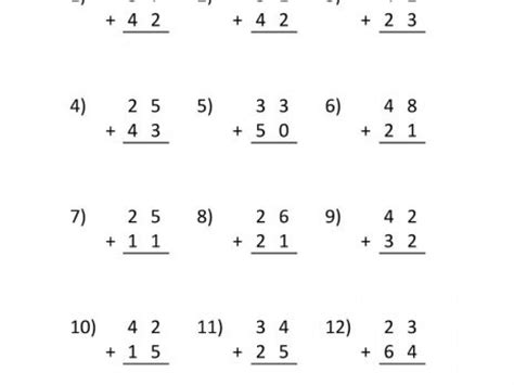 Double-Digit Addition Worksheets First Grade に対する画像結果