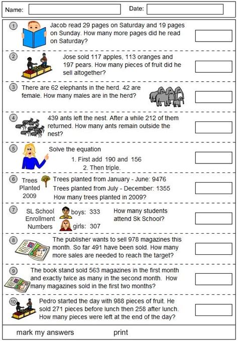 Afbeeldingsresultaten voor Math Problem Solving Worksheets for Kids