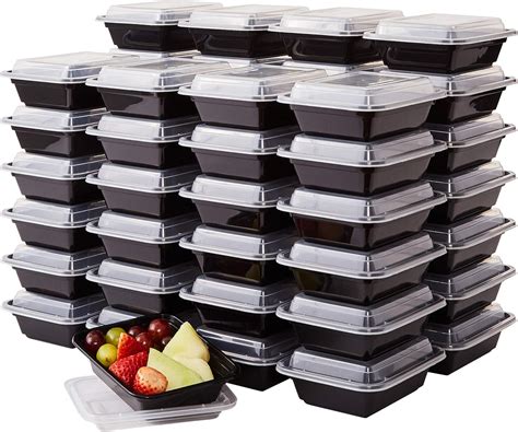 Amazon.com: Pro Grade BPA-Free Plastic Containers with Lids 50ct. 12oz ...