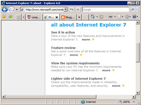 Internet Explorer 7 に対する画像結果