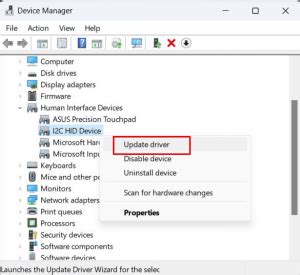 Image result for Reinstall 12C HID Driver Device