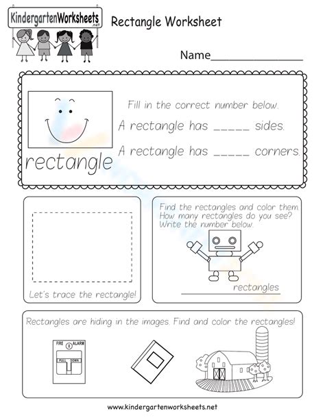 Image result for Color the Rectangles Worksheet