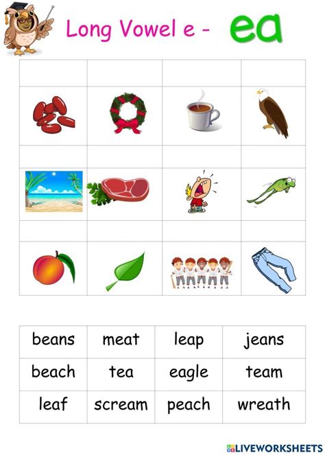 Phonics Ee EA Worksheet に対する画像結果