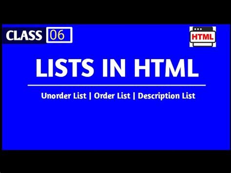 Image result for Order List Explaination in HTML
