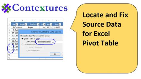 Toradh íomhá ar Change Data Source PivotTable