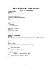 Image result for Pascal Programming Cheat Sheet