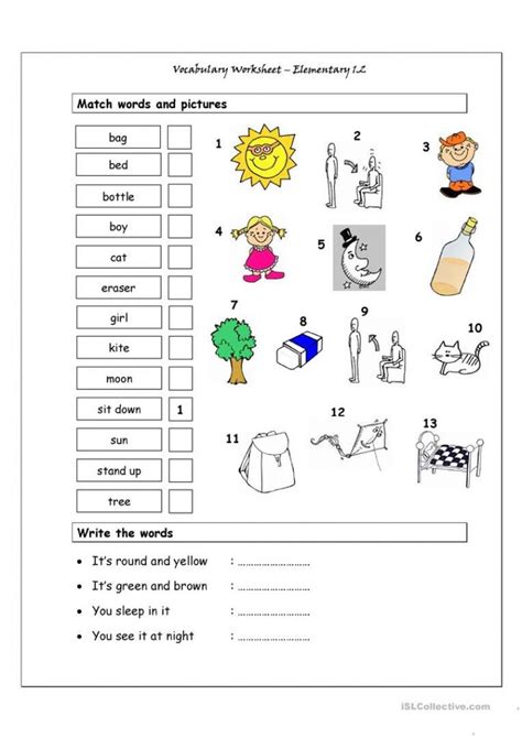 Image result for Elementary Worksheet Printable