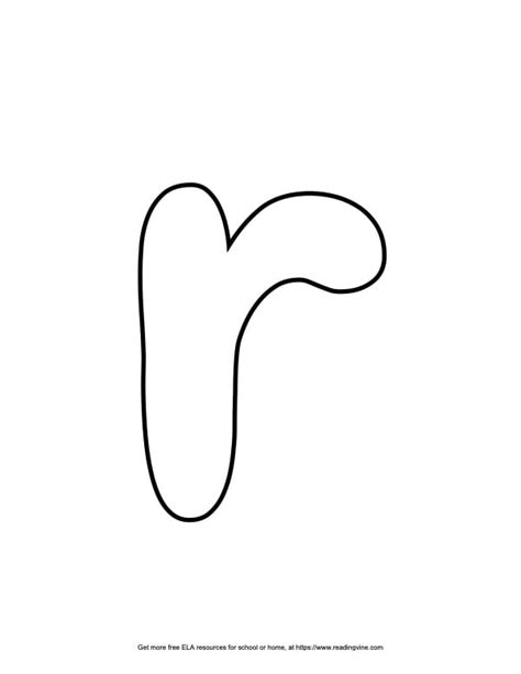 Image result for Printable Bubble Letter R