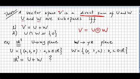 Toradh íomhá ar Linear Algebra Direct Sum Example