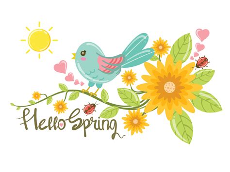 Image result for Hello Spring Drawing
