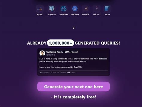 Gen Ai Use Case Text2sql に対する画像結果