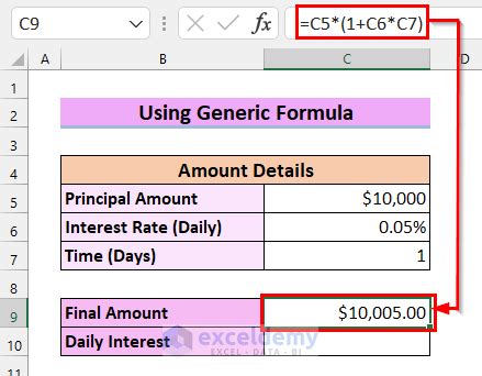 Image result for Formula for Computing Daily Interest