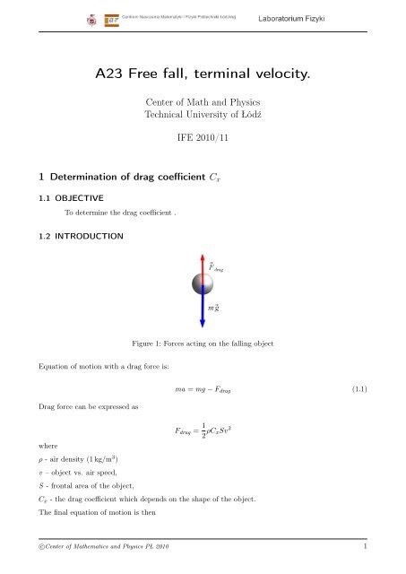 Free Fall Terminal Velocity Graph に対する画像結果