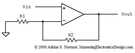 Image result for Non Inverting Amplifier Transfer Function