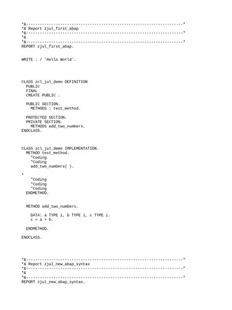 Bildergebnis für ABAP Syntax