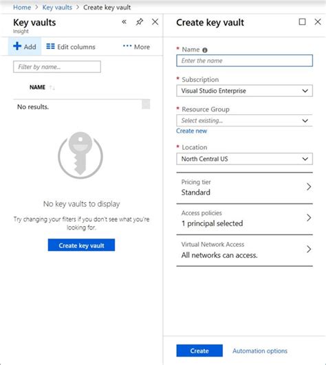 Image result for Azure Key Vault Picture Example
