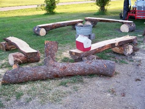 Toradh íomhá ar Log Bench around Fire