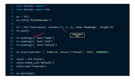 Python TTK TreeView Examples に対する画像結果