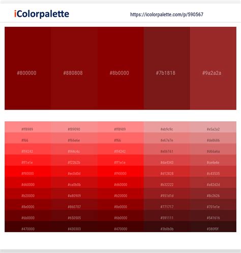 Bildergebnis für Dark Red Color Palette