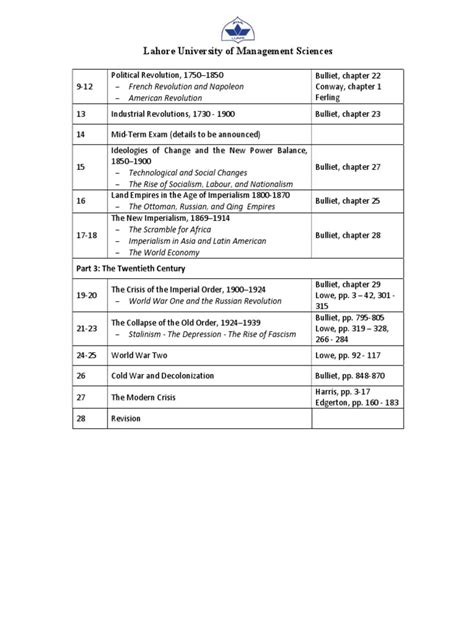 HIST-124 Course Outline | PDF