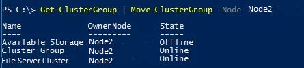 Windows Cluster Commands に対する画像結果