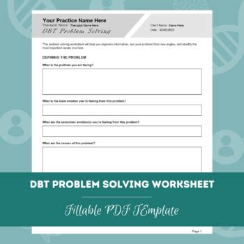 Image result for DBT Problem Solving Skill Worksheet