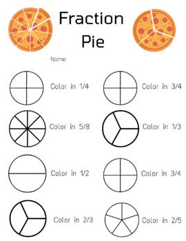 Image result for Fraction Pie-Chart Activities
