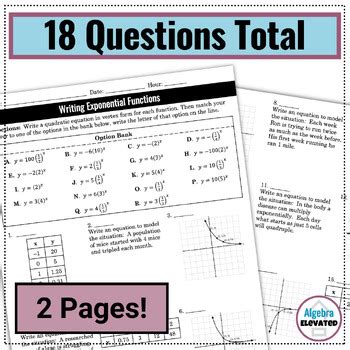 Image result for Tables for Exponential Functions Worksheet