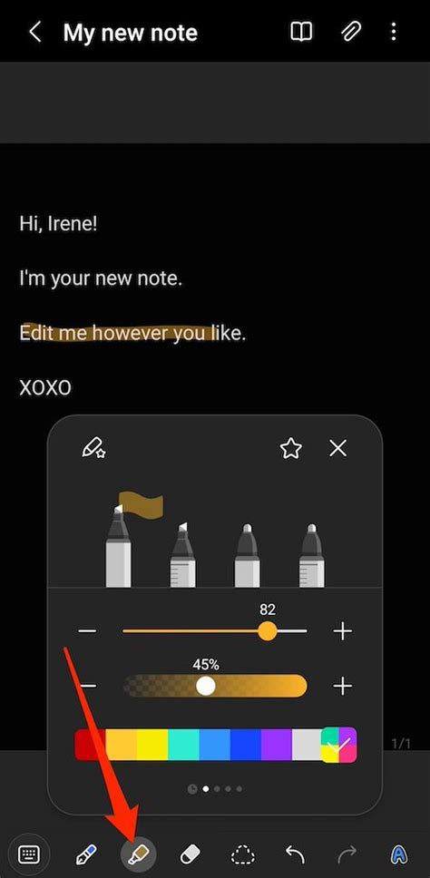 Image result for Samsung Notes Panel Tools