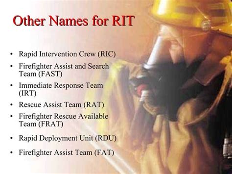 Toradh íomhá ar Rapid Intervention Team PowerPoint