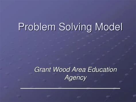 Image result for Problem Solving Model Author
