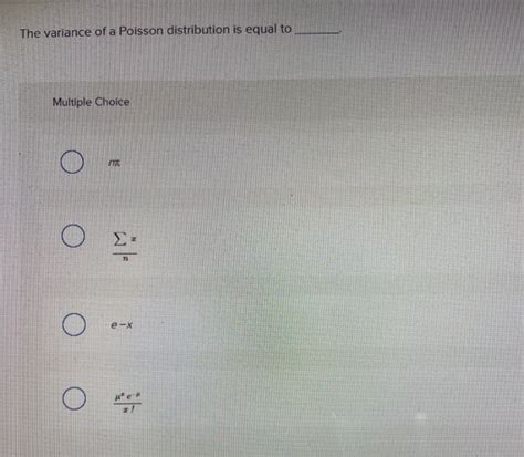 Variance of Poisson Distribution Is Equal To に対する画像結果
