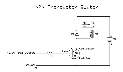 Image result for Transistor as a Switch to Control a Relay