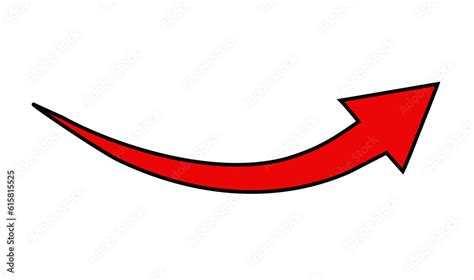 Image result for Red Arrow with Curve