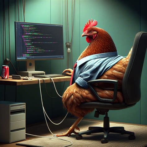 Image result for Hen Using a Computer