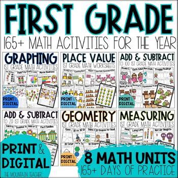 Image result for First Grade Activity Worksheets Math